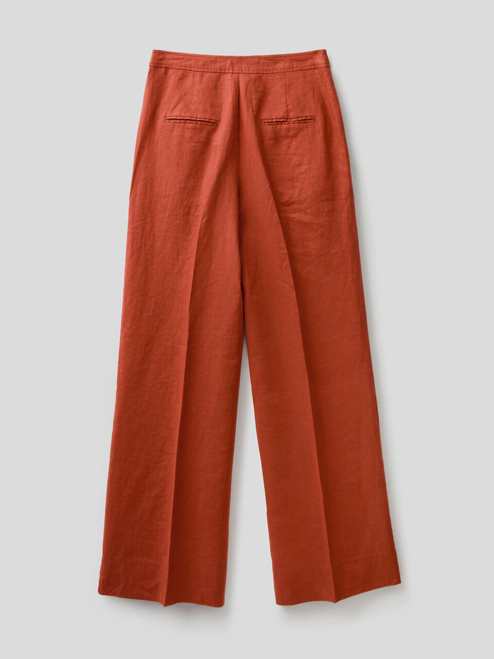 Pantaloni palazzo in 100% lino image number null