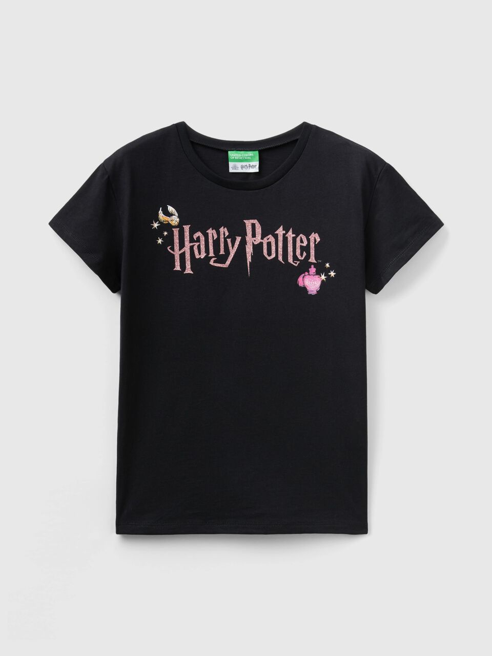 Maglietta Harry Potter manica corta Nero Bambina