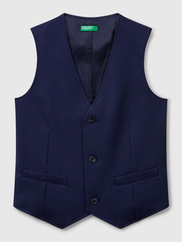 Gilet foderato con bottoni Bambino