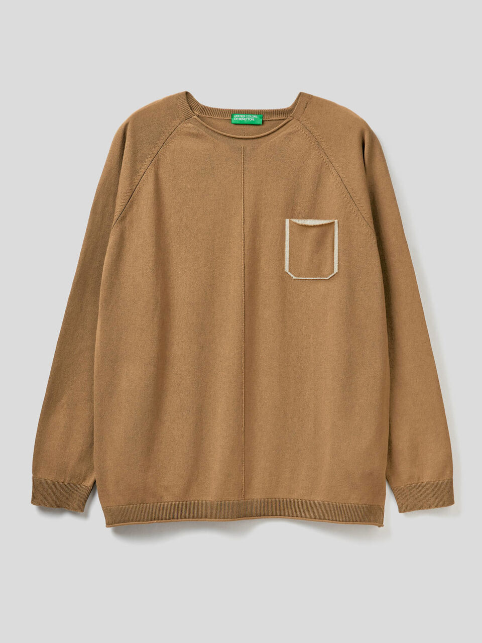 Maglia in cotone con taschino image number 1