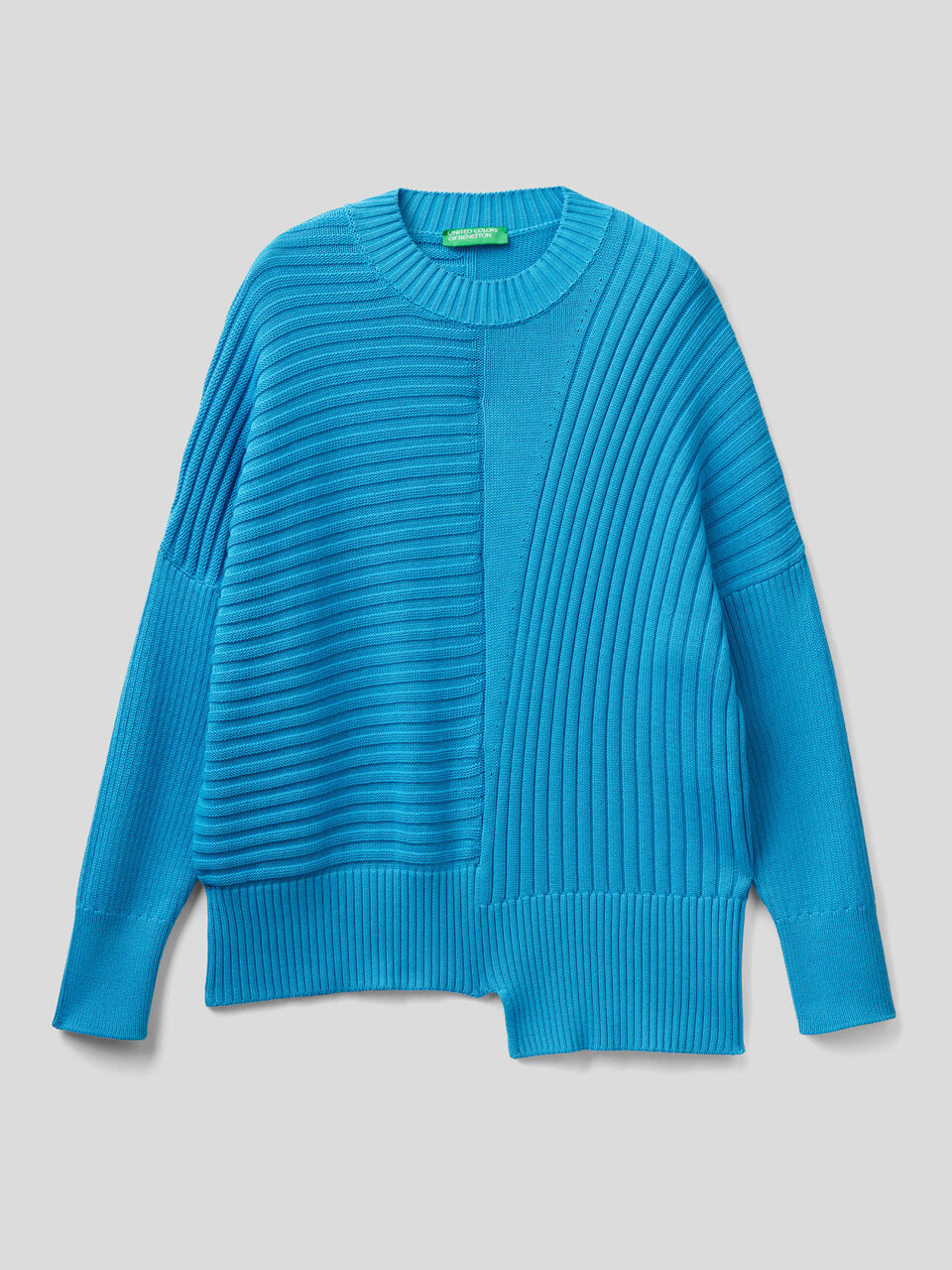 Maglione girocollo a coste image number 1