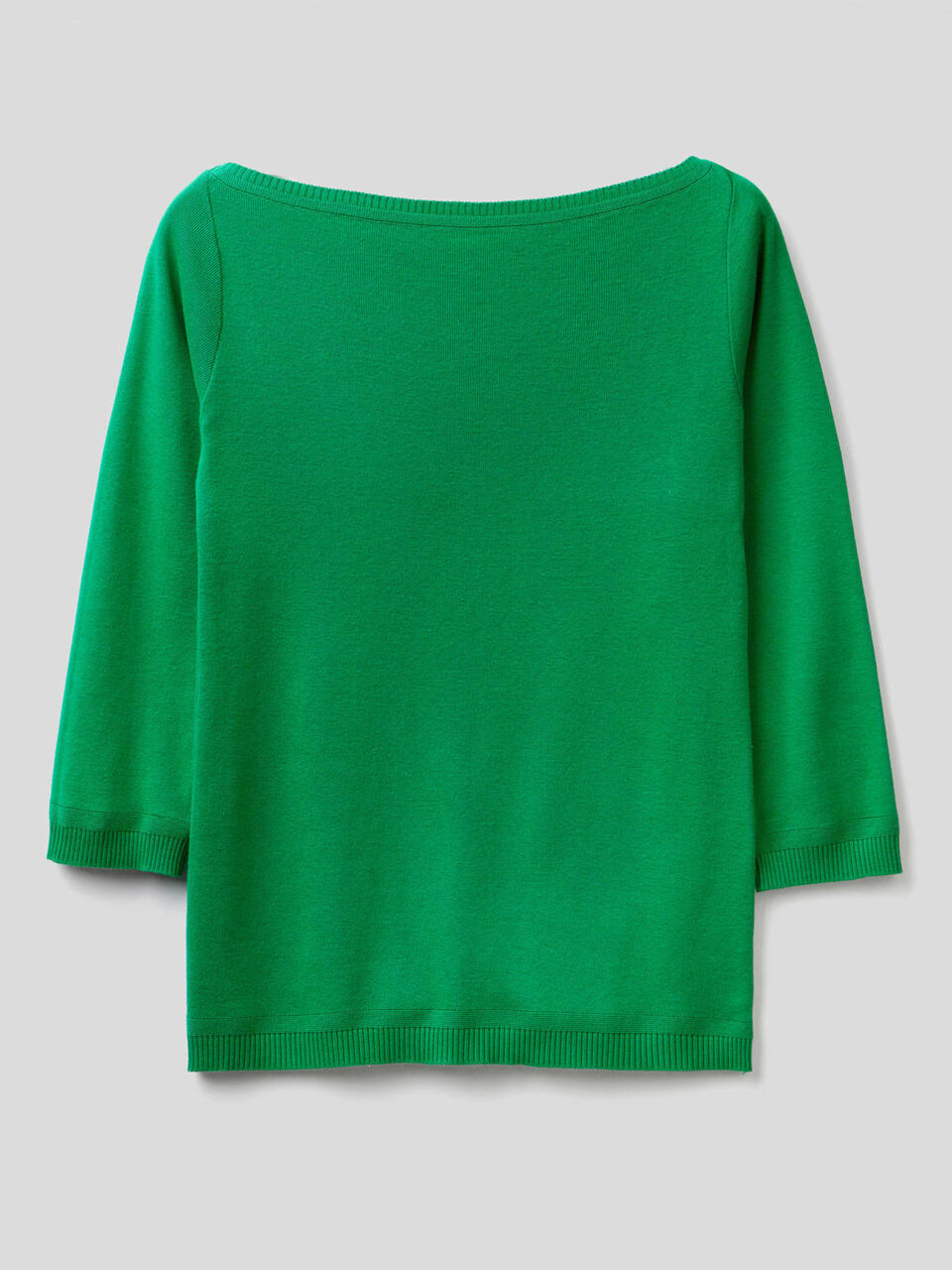 Maglia 100% cotone con scollo a barchetta image number 1