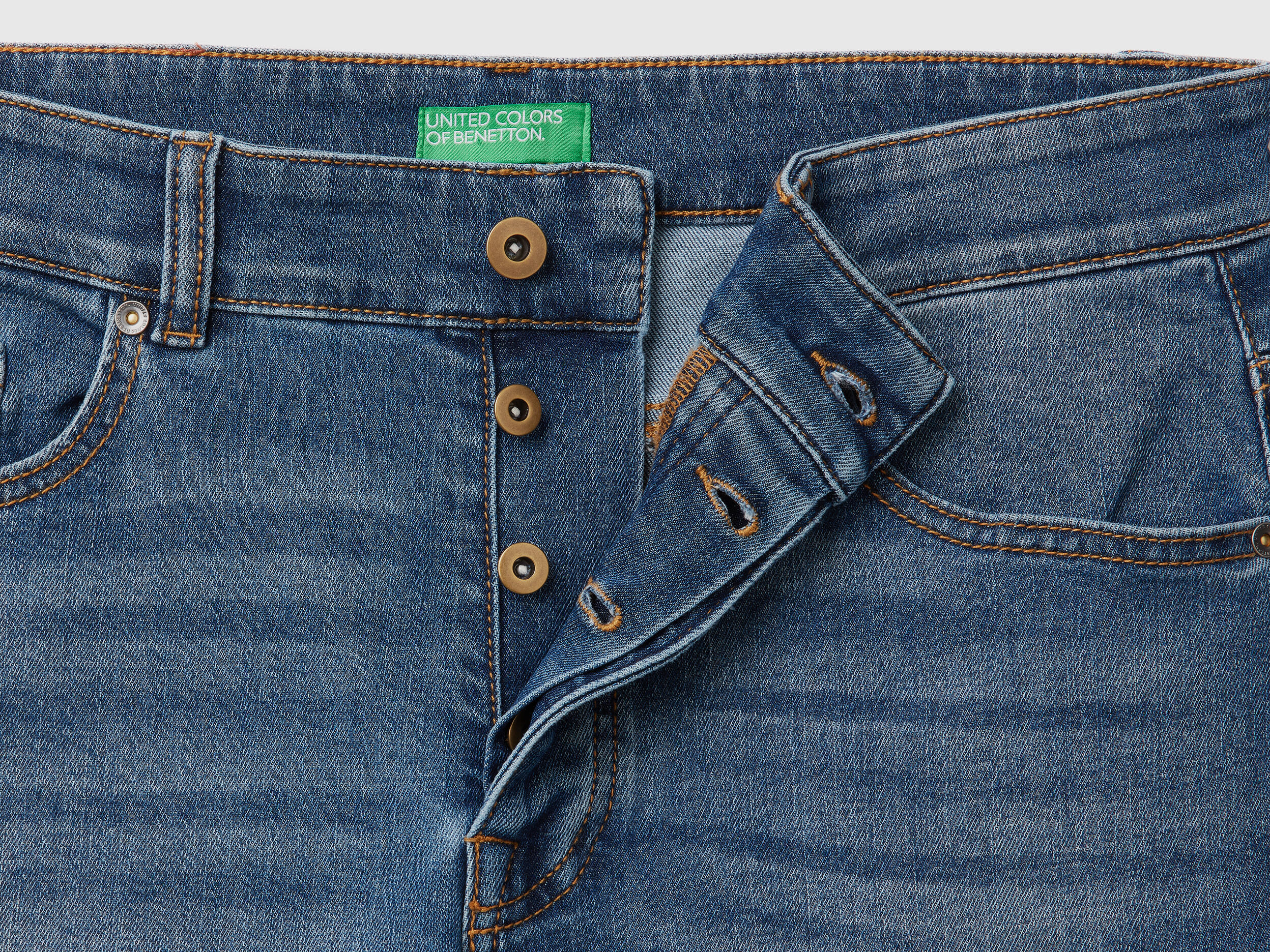 Jeans slim fit cinque tasche Blu Uomo Benetton