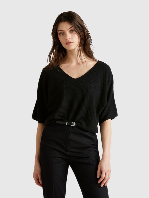 Maglia reversibile cropped Donna