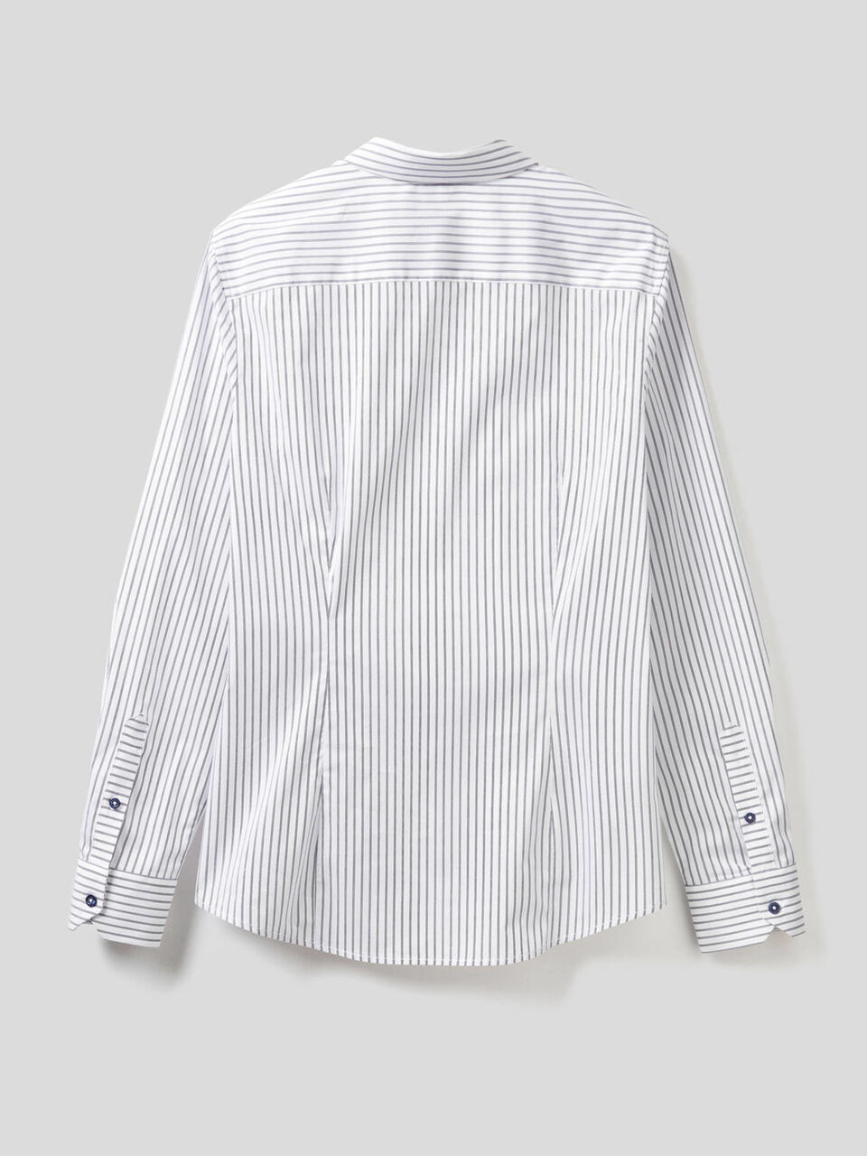 Camicia a righe in misto cotone stretch image number 2