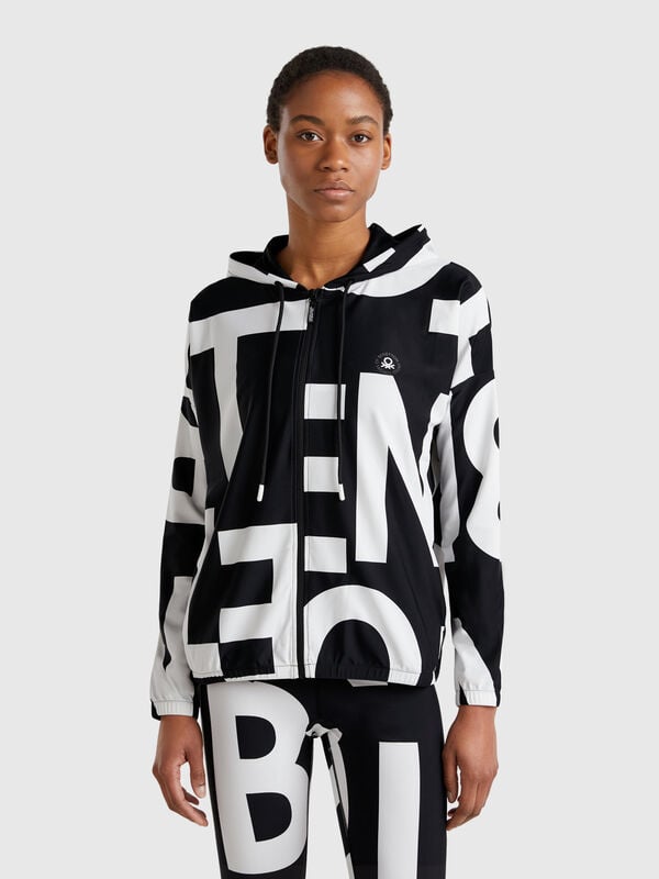 Felpa sportiva con stampa logo Donna