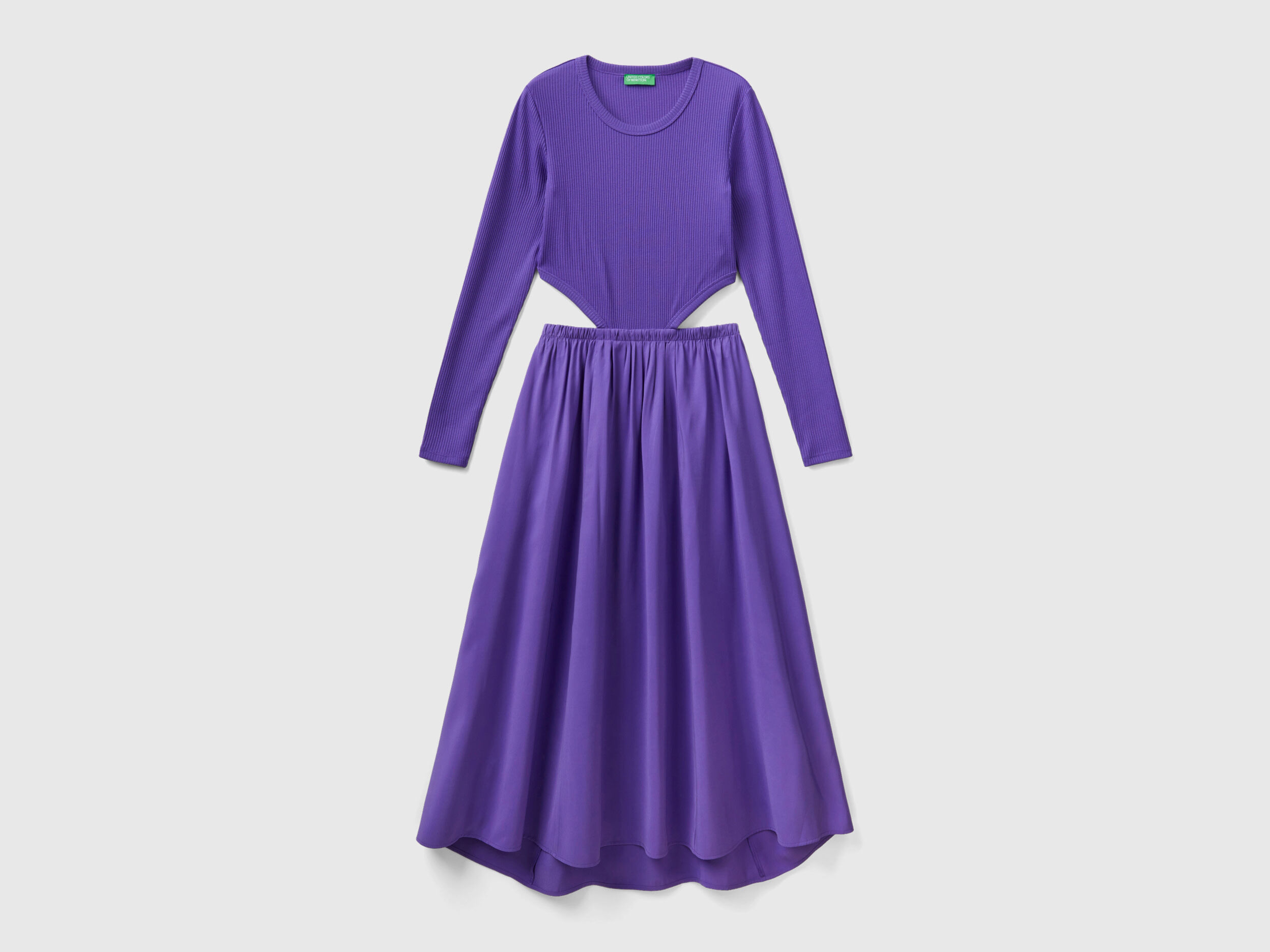 Vestito lungo cut out Viola Donna Benetton