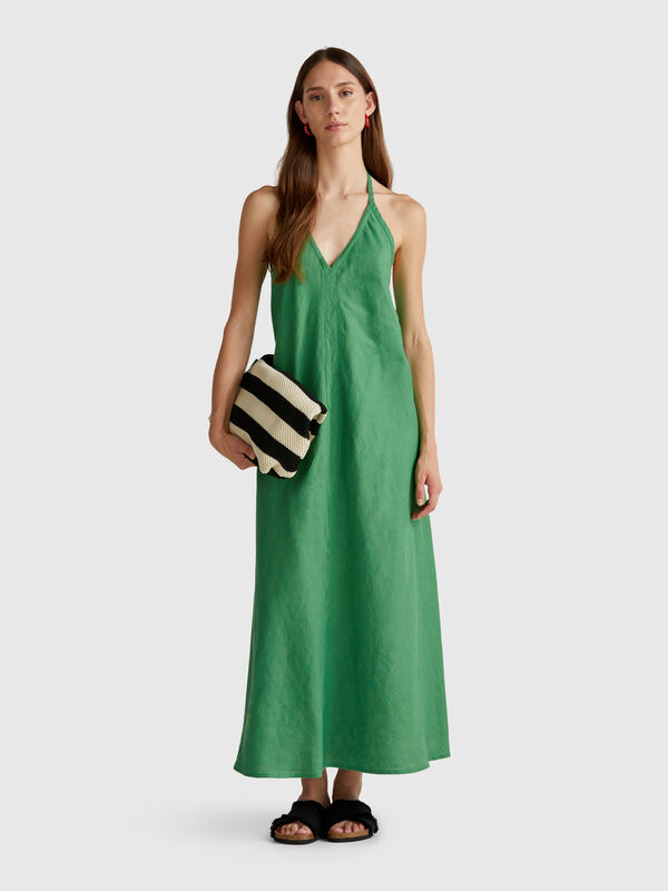Vestito lungo in puro lino Donna