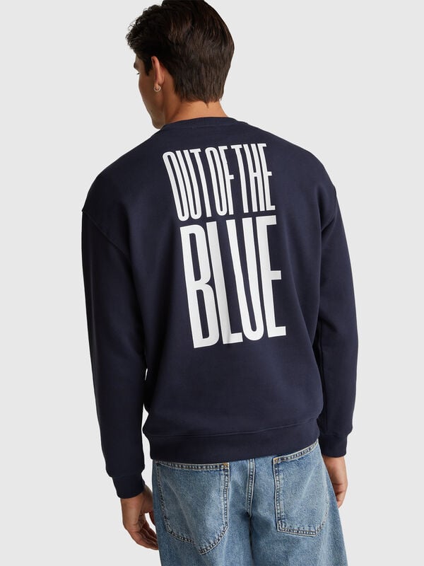 Felpa relaxed fit con stampa Uomo