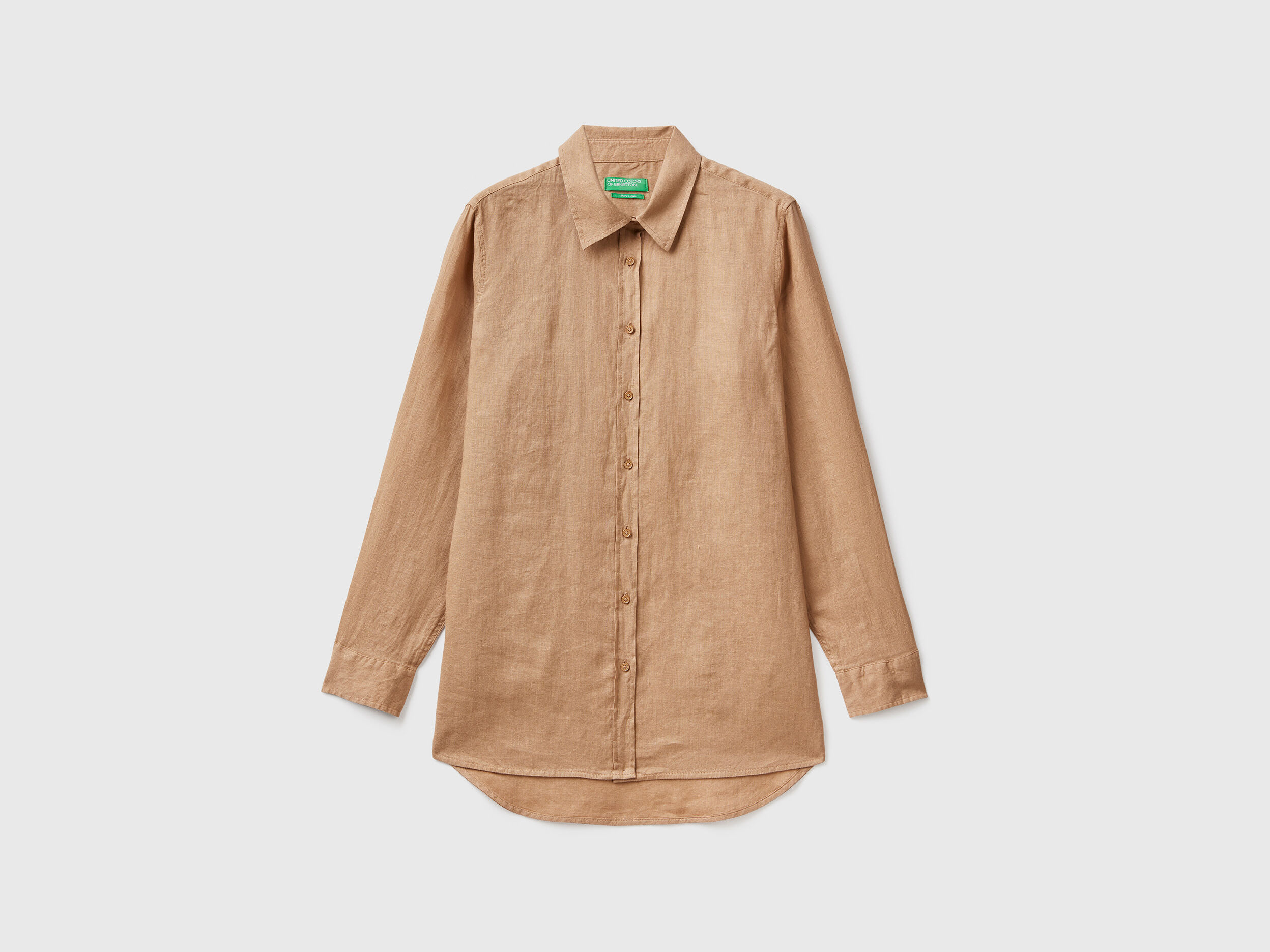 Camicia lino benetton best sale