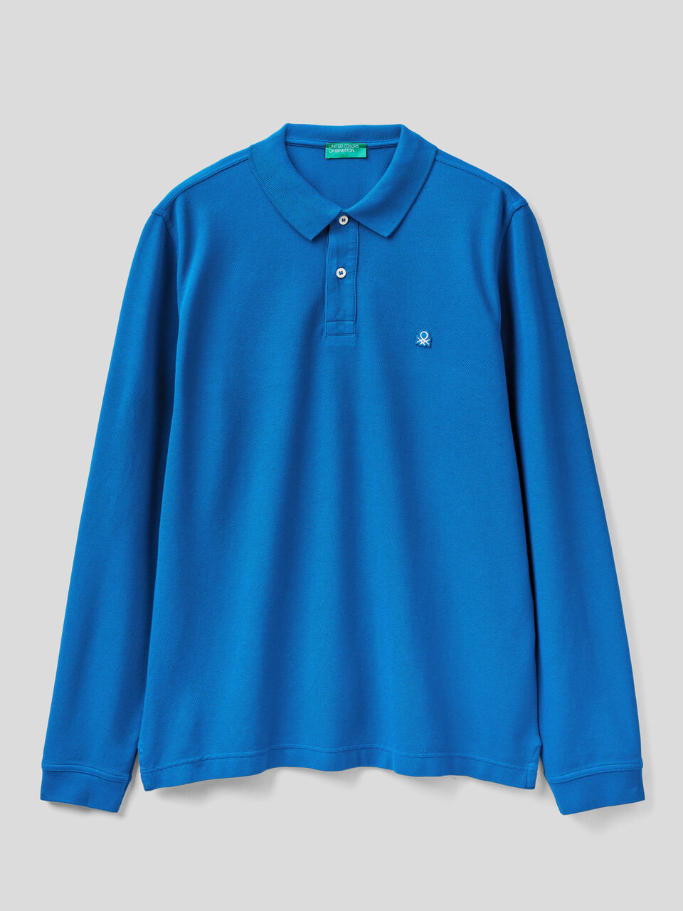 Polo a manica lunga 100% cotone image number 1