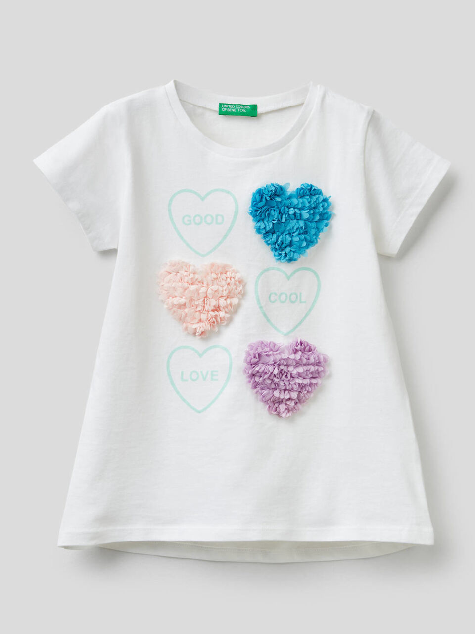 T-shirt con applicazione petali image number 1