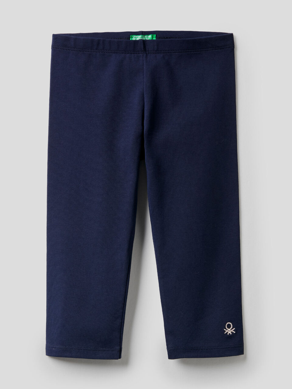 Leggings a 3/4 in cotone stretch image number 1
