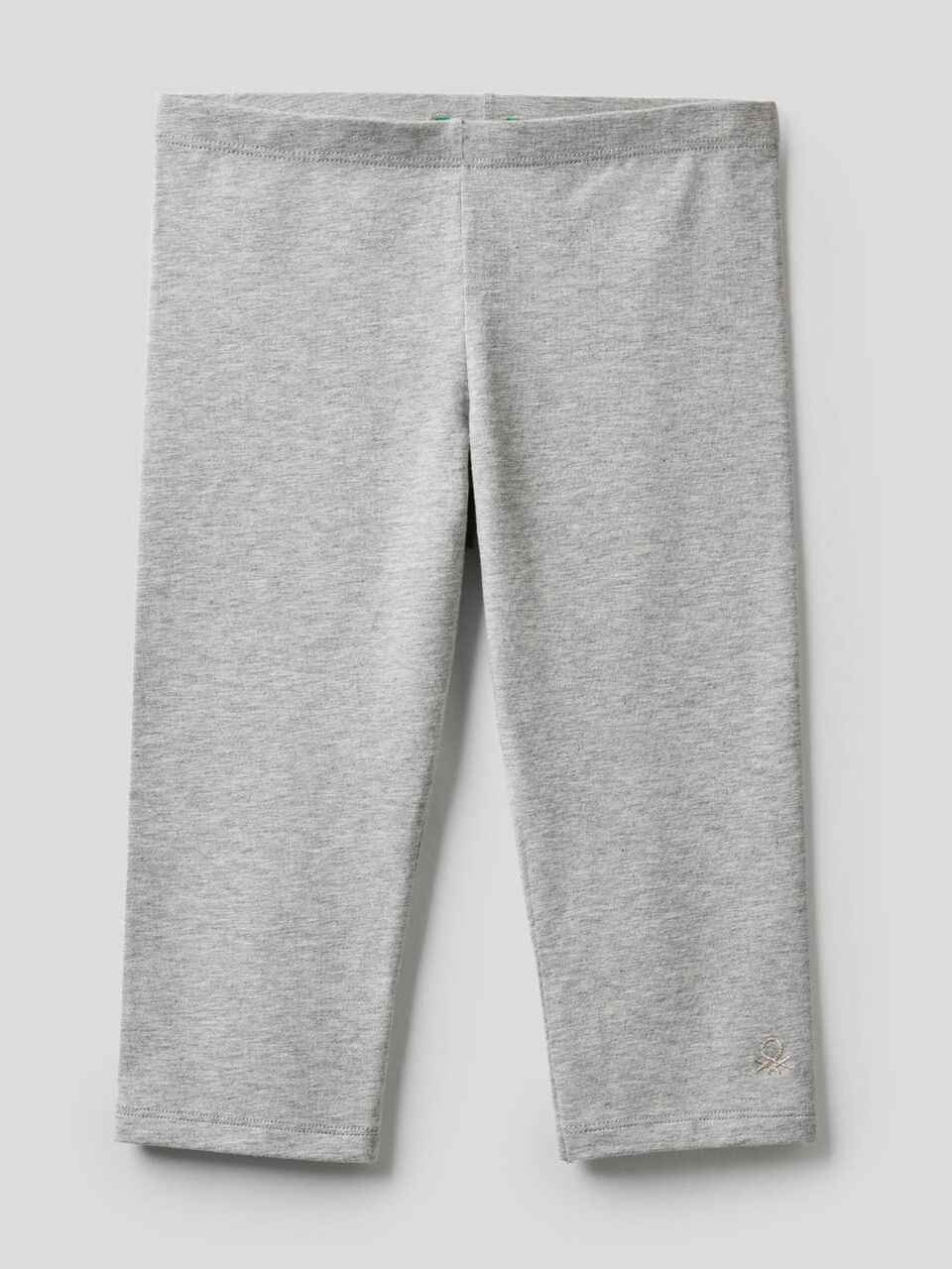 Leggings a 3/4 in cotone stretch image number 1