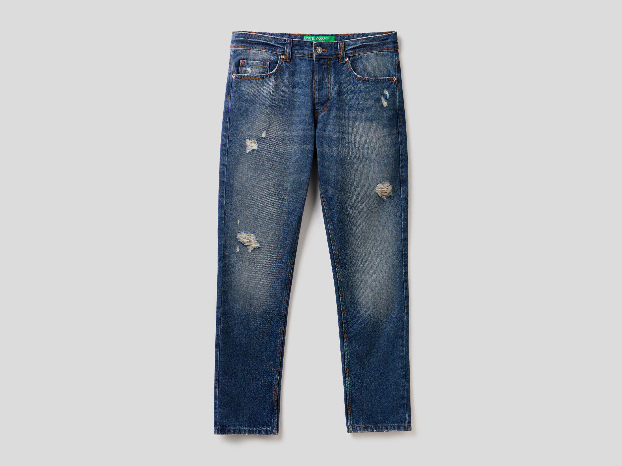 United Colors of Benetton Abbigliamento Pantaloni e jeans Jeans Jeans straight Jeans Straight Leg In Denim 100% Cotone 