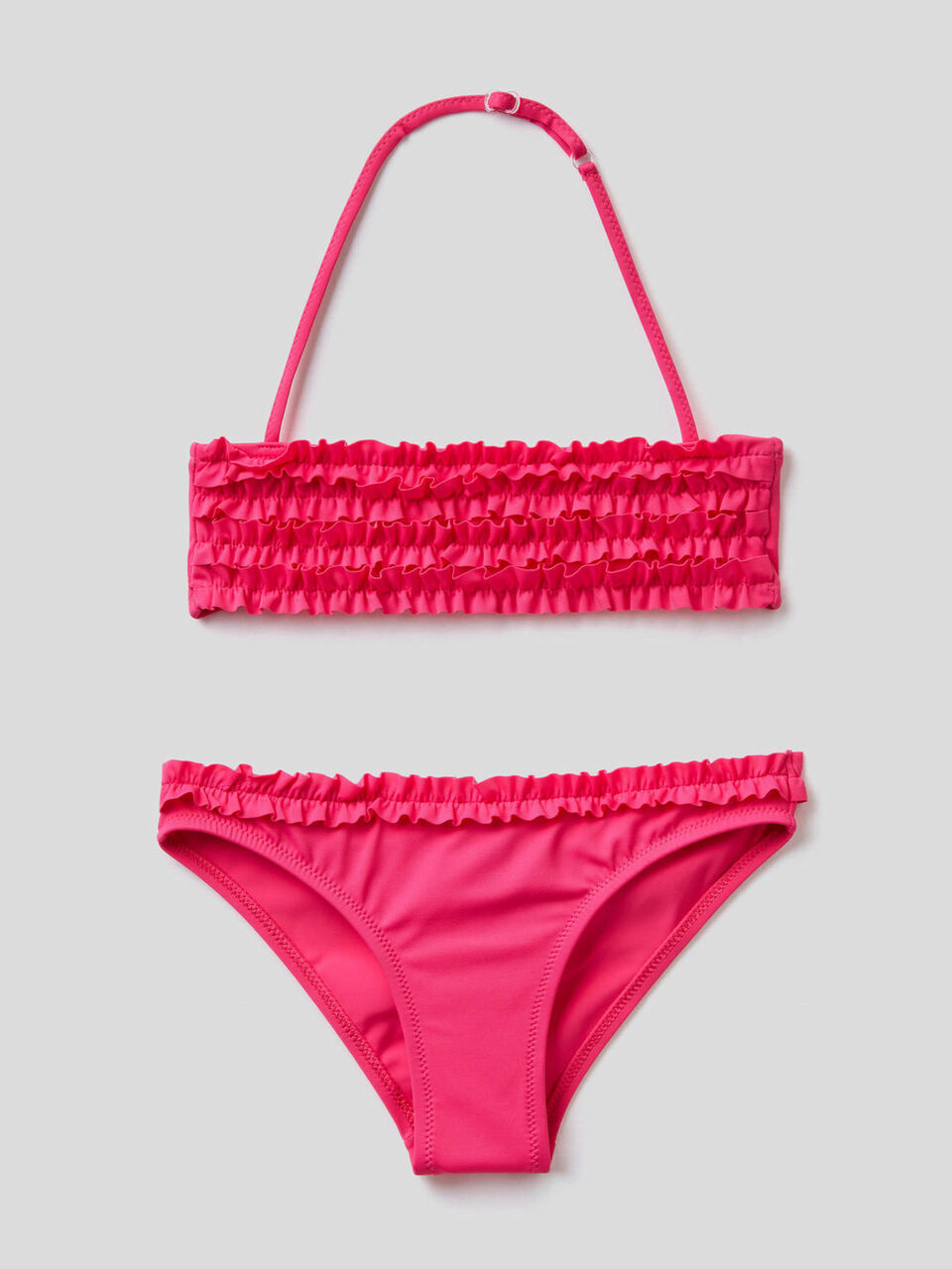 Bikini in ECONYL® con rouches image number 1