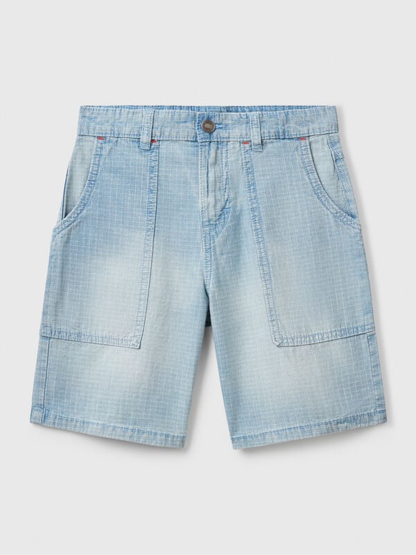 Bermuda straight a quadri Bambino