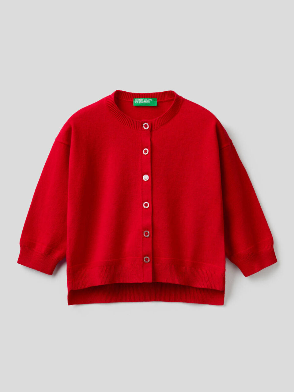 Cardigan con bottoni glitter image number 1