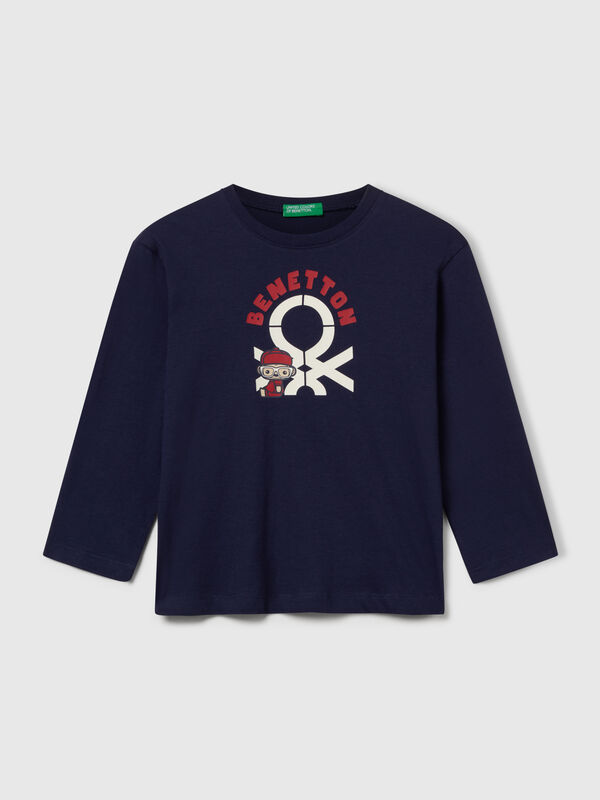 T-shirt manica lunga in cotone Bambino