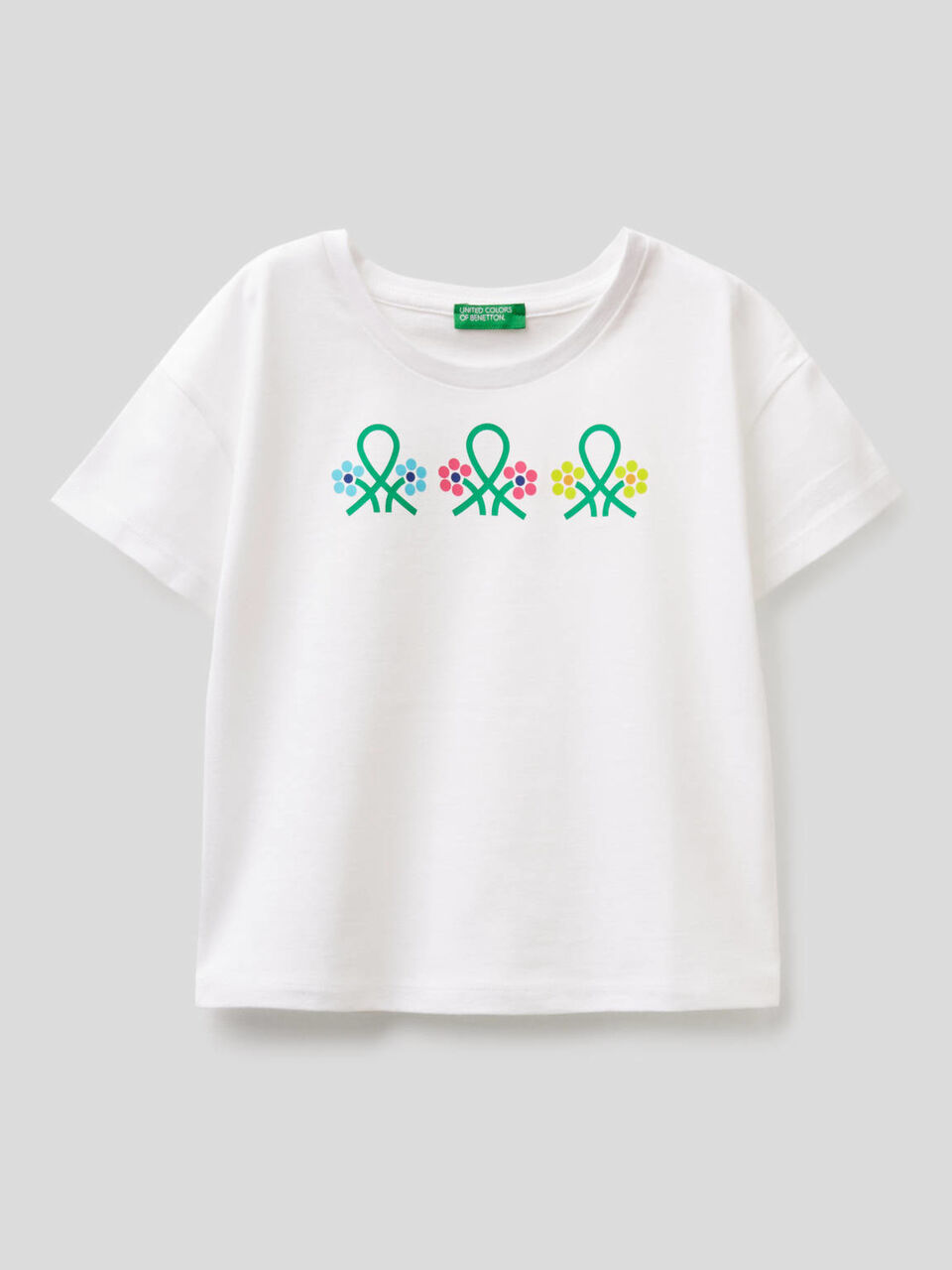 T-shirt boxy in puro cotone image number 1