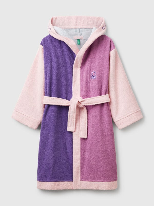 Accappatoio color block Bambino