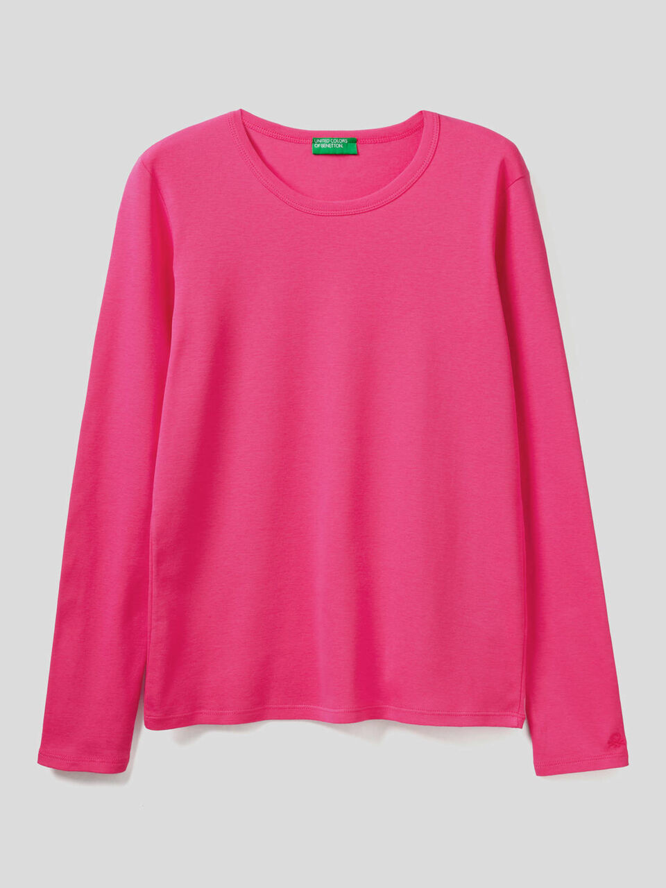 T-shirt a manica lunga in puro cotone image number 1