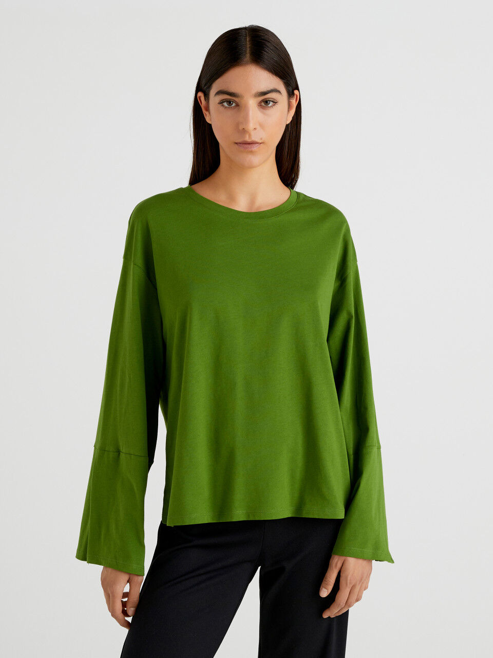 Donna Abbigliamento da T-shirt e top da Bluse BlusaHellessy in Cotone di colore Verde 