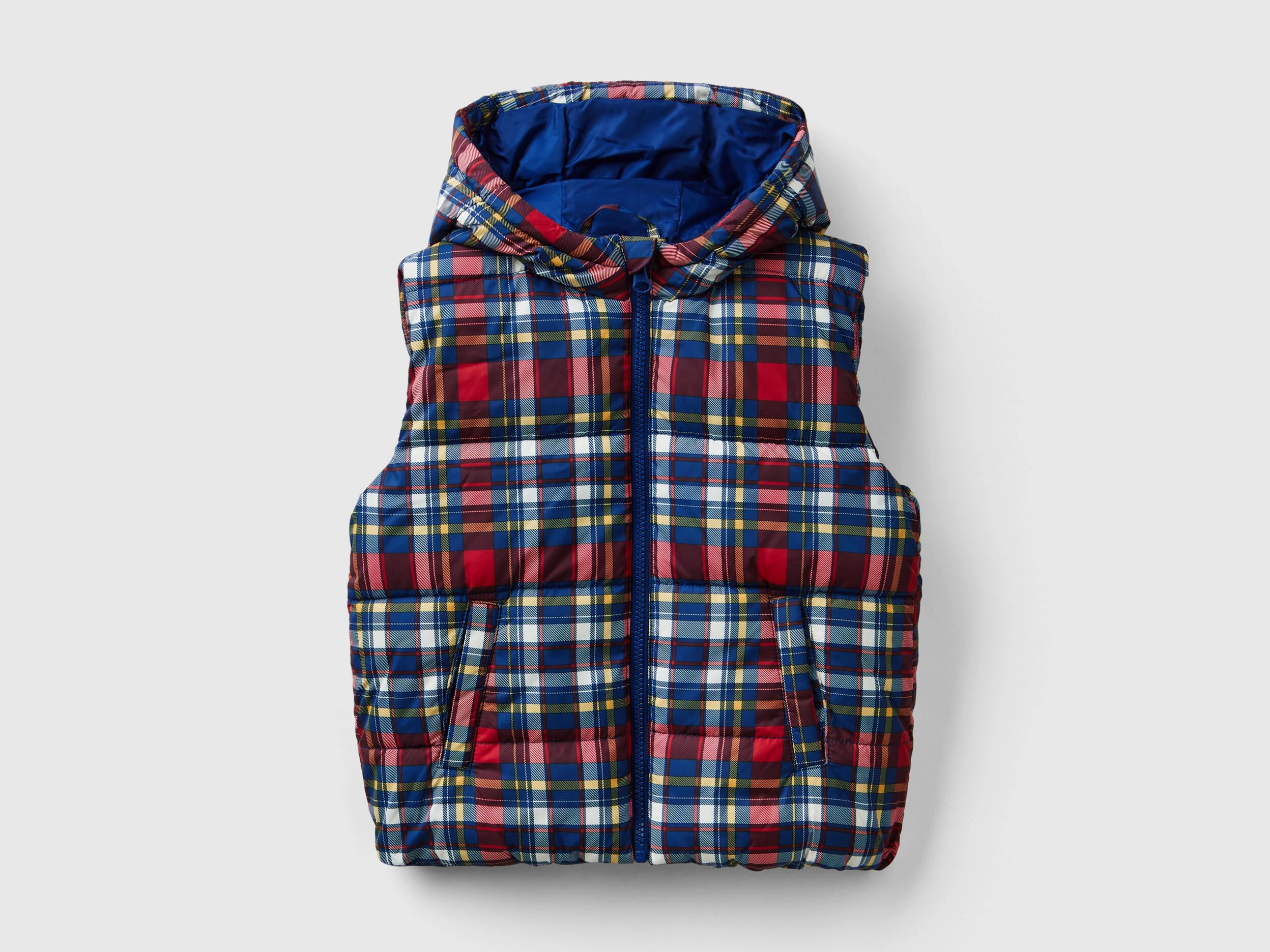 Gilet imbottito tartan Multi color Benetton