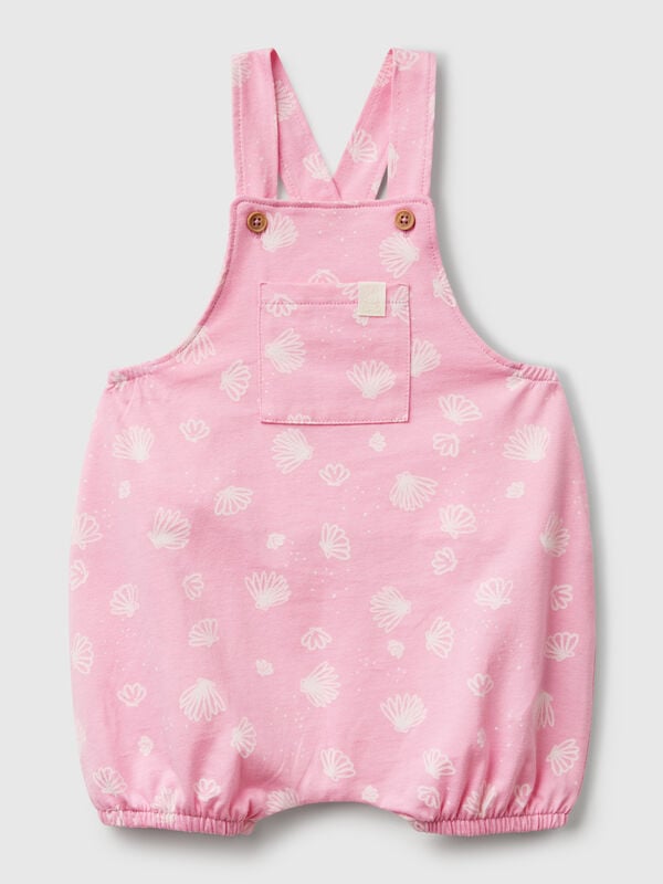 Salopette con fantasia floreale Baby