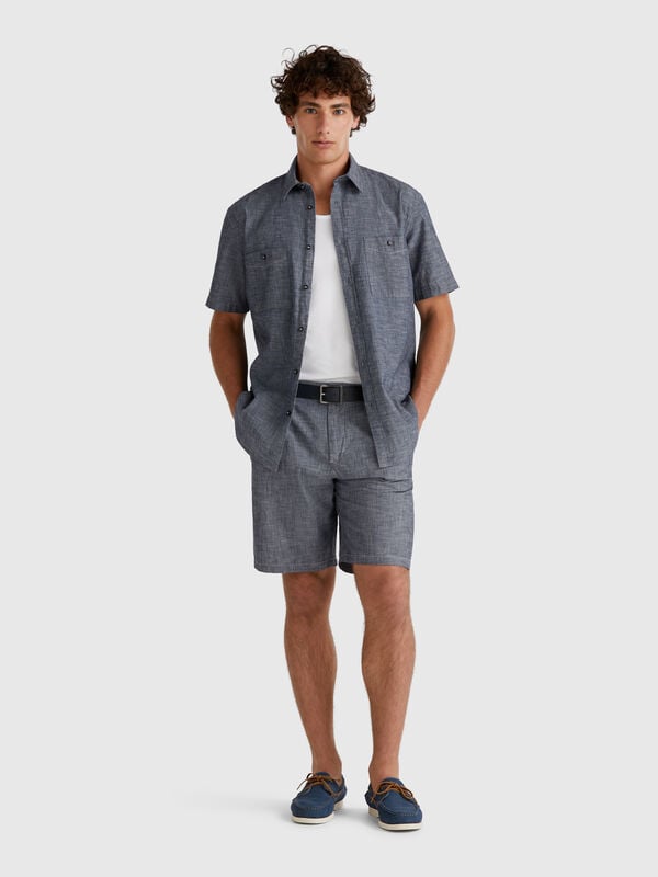 Shorts in chambray Uomo