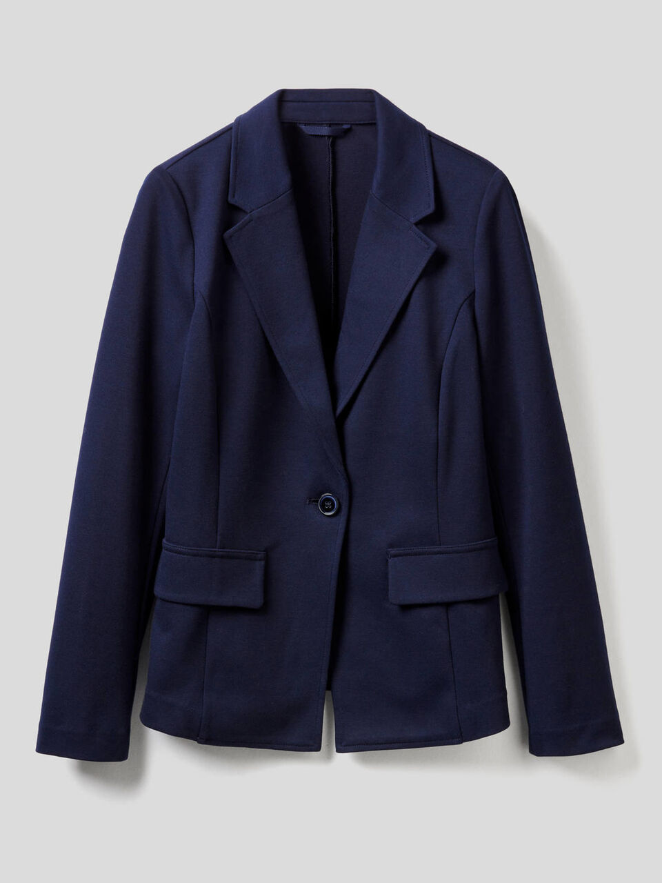 Blazer in misto cotone stretch image number 1
