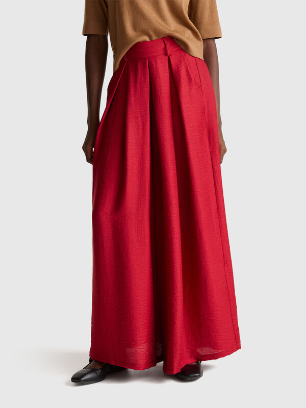 Gonna pantalone in misto viscosa Donna