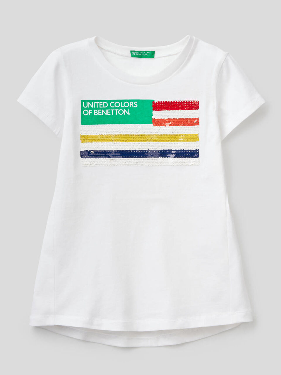 T-shirt in cotone con paillettes image number 1