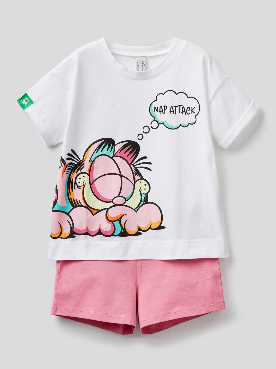 Pigiama t-shirt e shorts con stampa Garfield image number 1