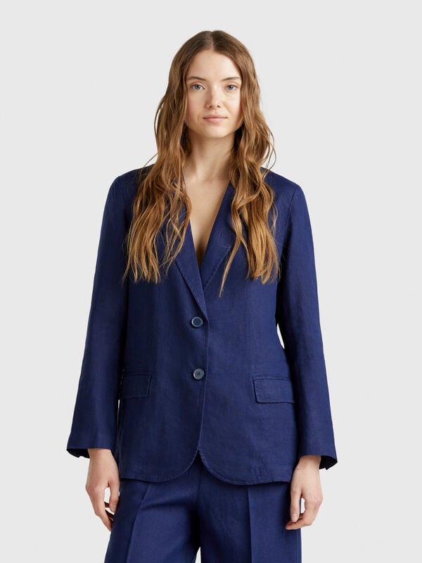 Blazer in puro lino Donna