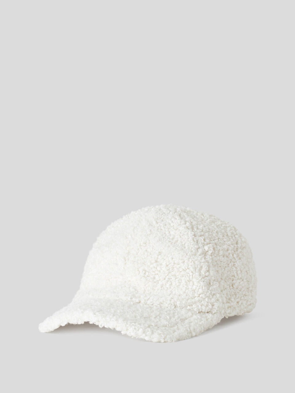 Cappello baseball bianco effetto orsetto