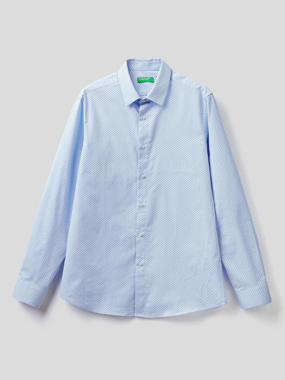 Camicia slim fit in puro cotone image number 1
