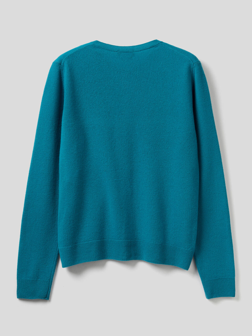 Cardigan girocollo in pura lana vergine image number 2