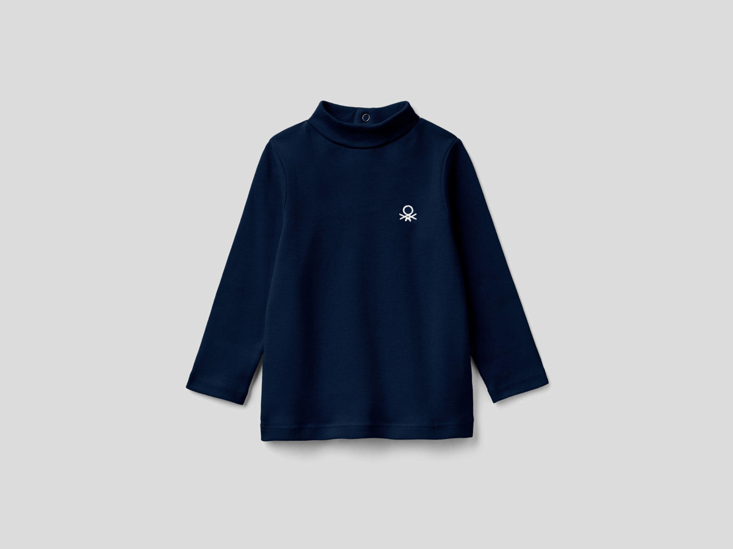 t shirt manica lunga con collo a lupetto