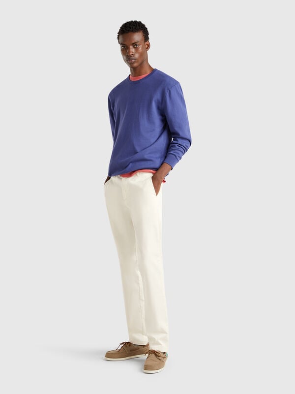 Chino slim fit in cotone stretch Uomo