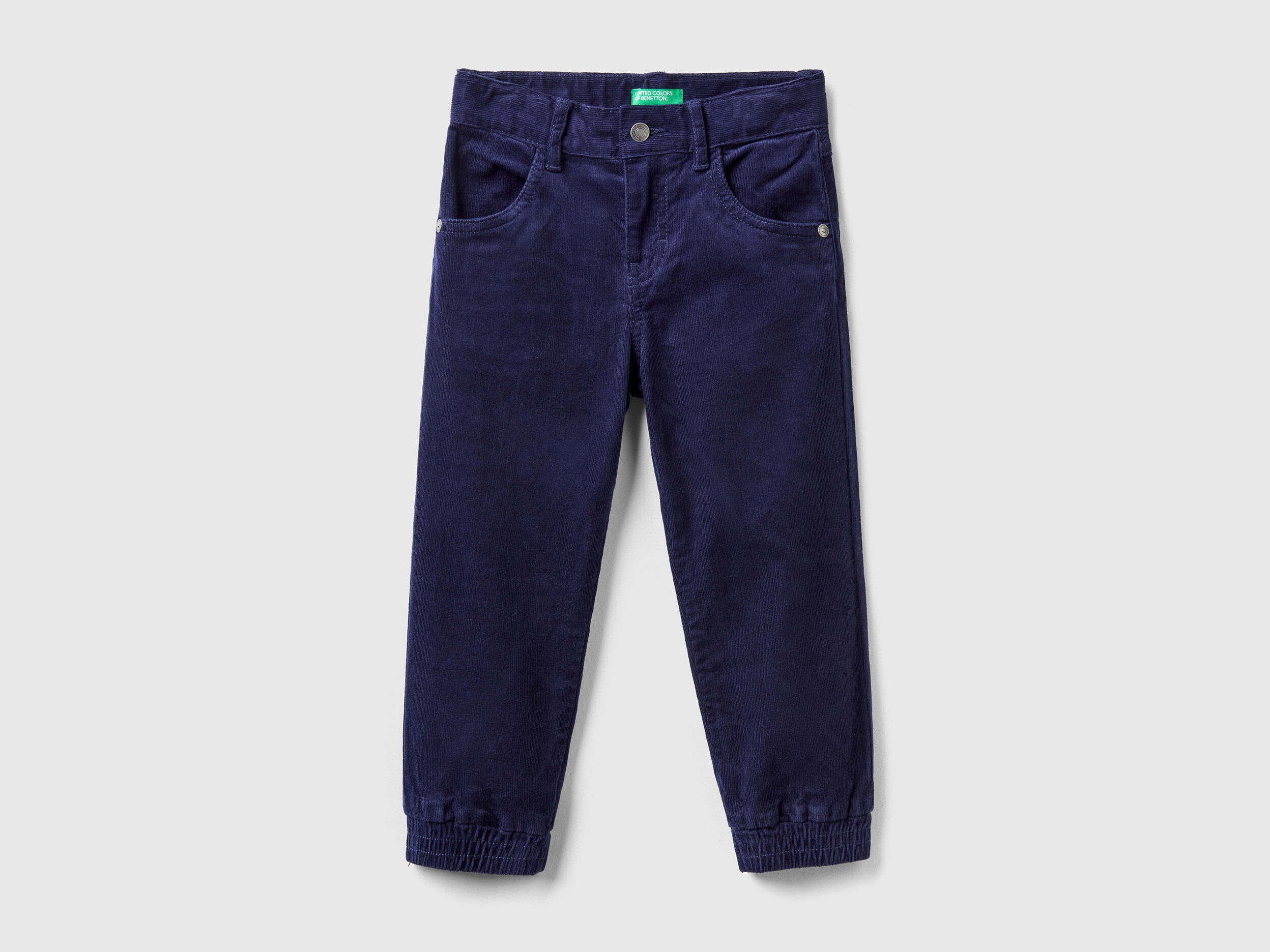 Pantaloni in velluto stretch Blu Scuro Bambino Benetton