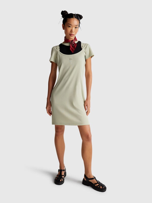 Abito midi in misto cotone Donna