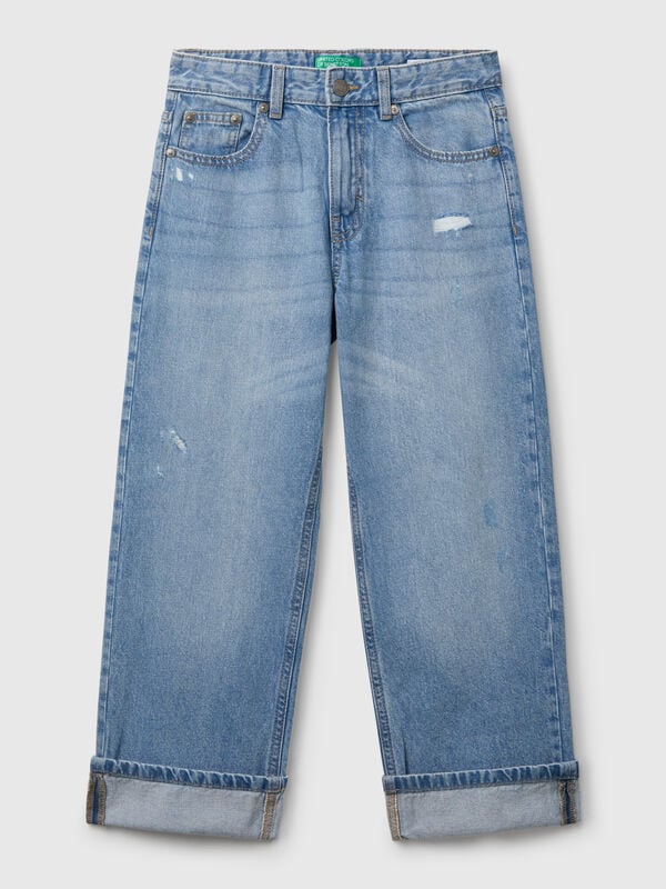 Jeans straight con rotture Bambino
