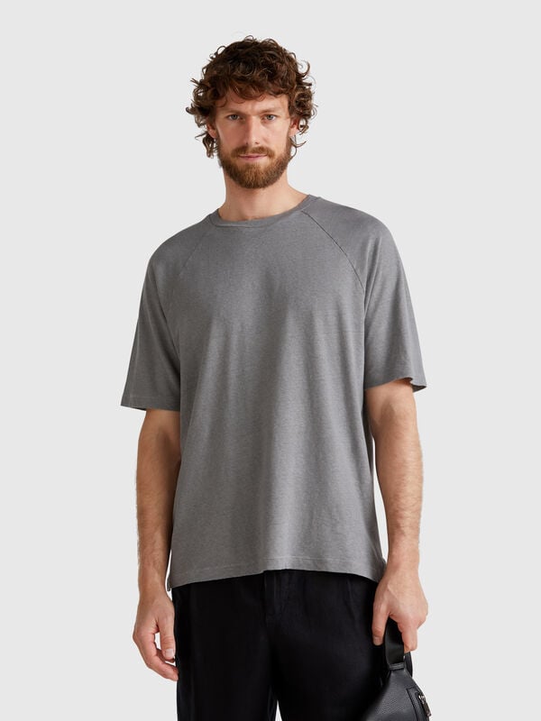 T-shirt in misto lino Uomo