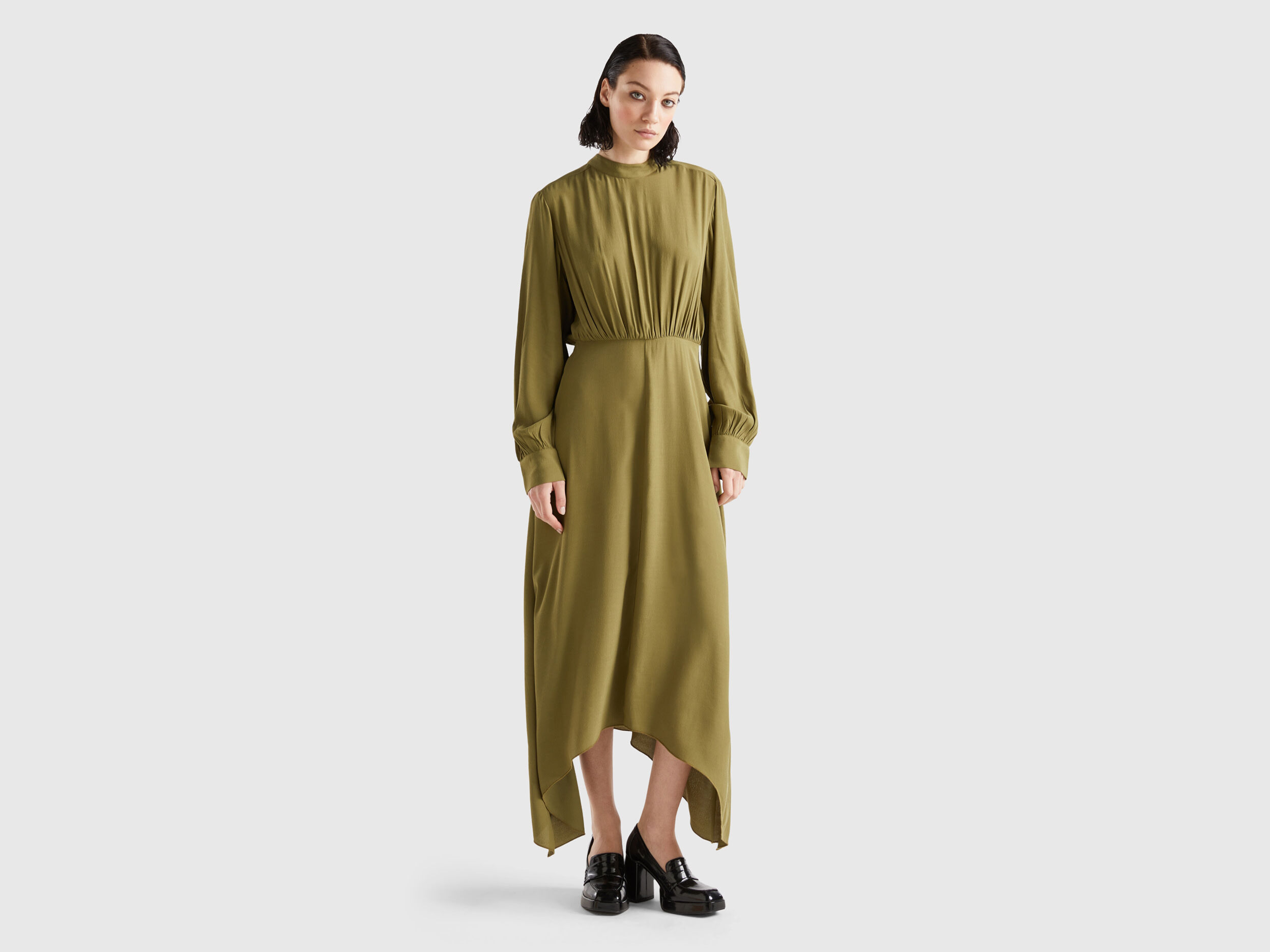 Vestito lungo verde militare new arrivals