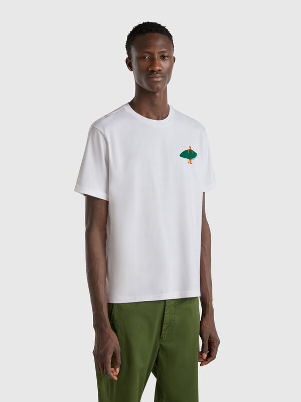 T-shirt con stampa in cotone bio Uomo