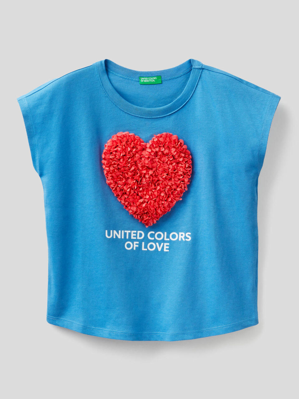 T-shirt con petali ricamati image number 1