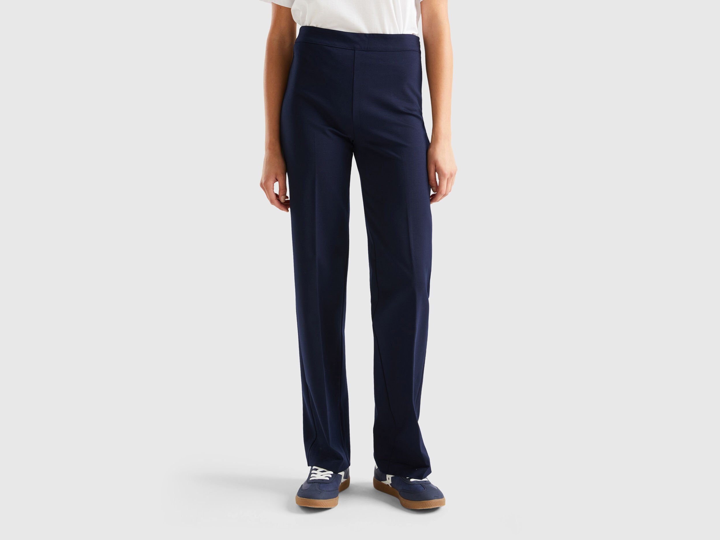 Pantaloni best sale blu benetton