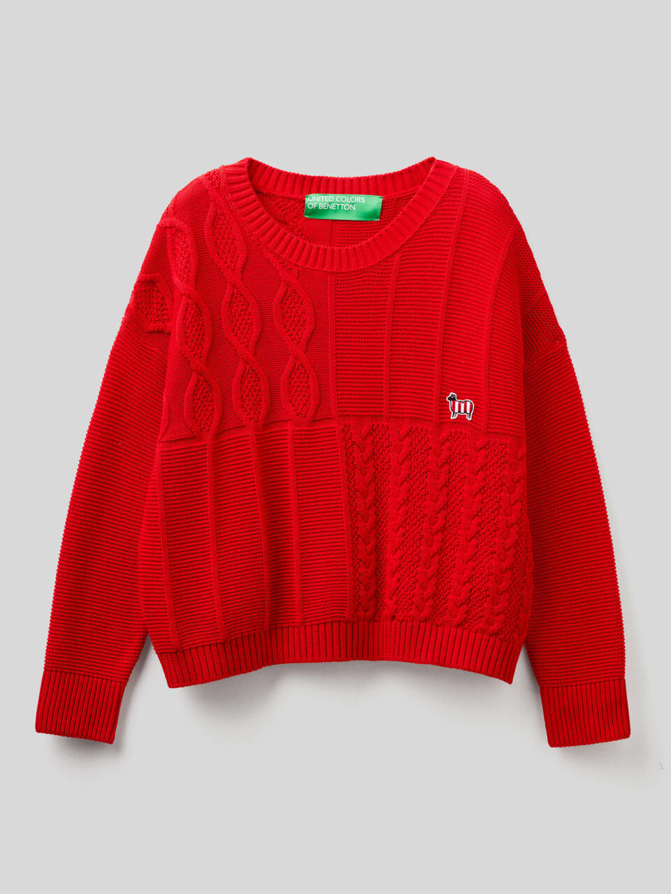 Maglia lavorata in 100% cotone image number 1