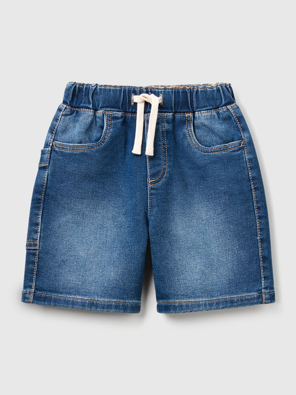 Shorts in denim elasticizzato Bambino